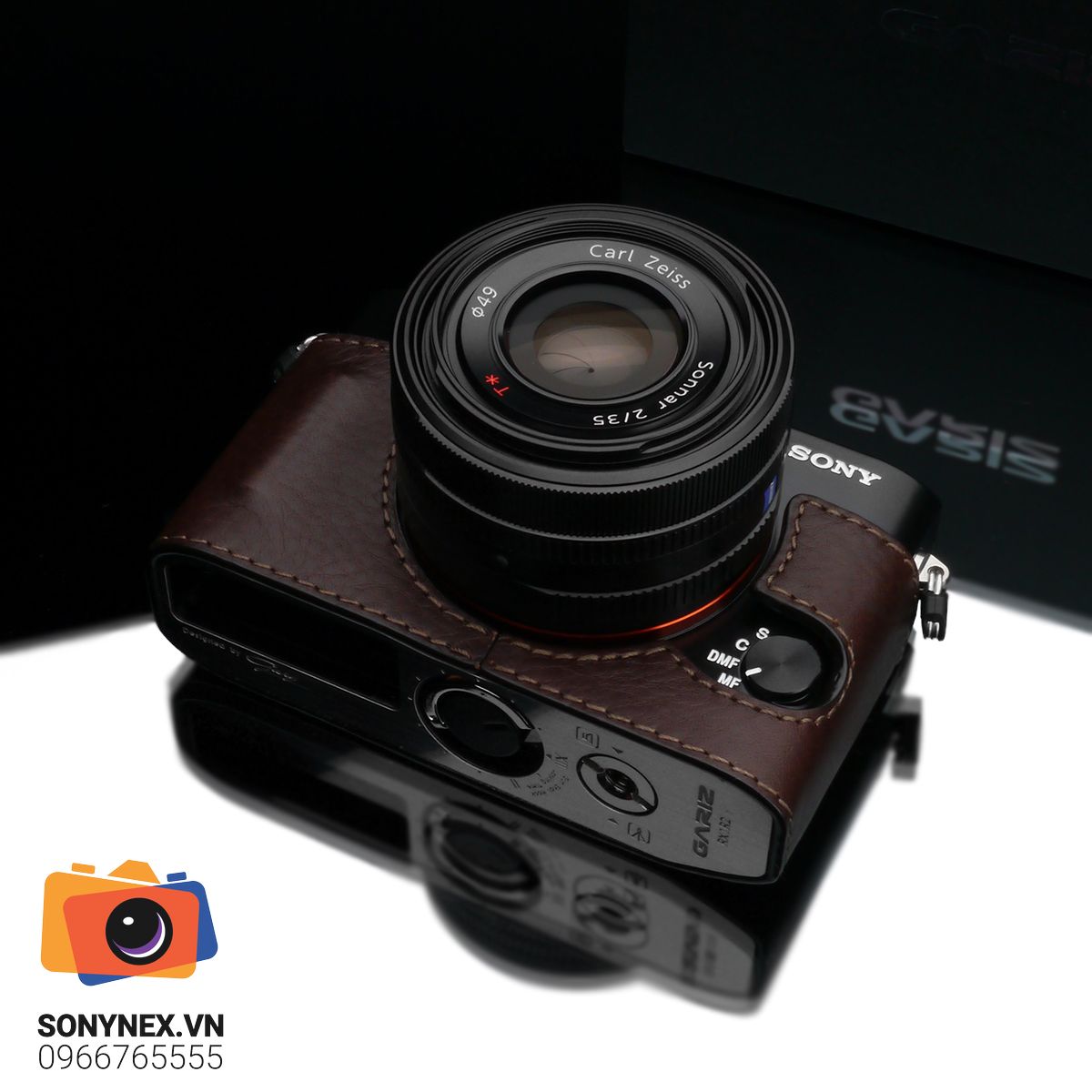 Bao da Sony RX1 / RX1R / RX1R2 Nâu Đậm | Gariz | Hàng Nhập khẩu