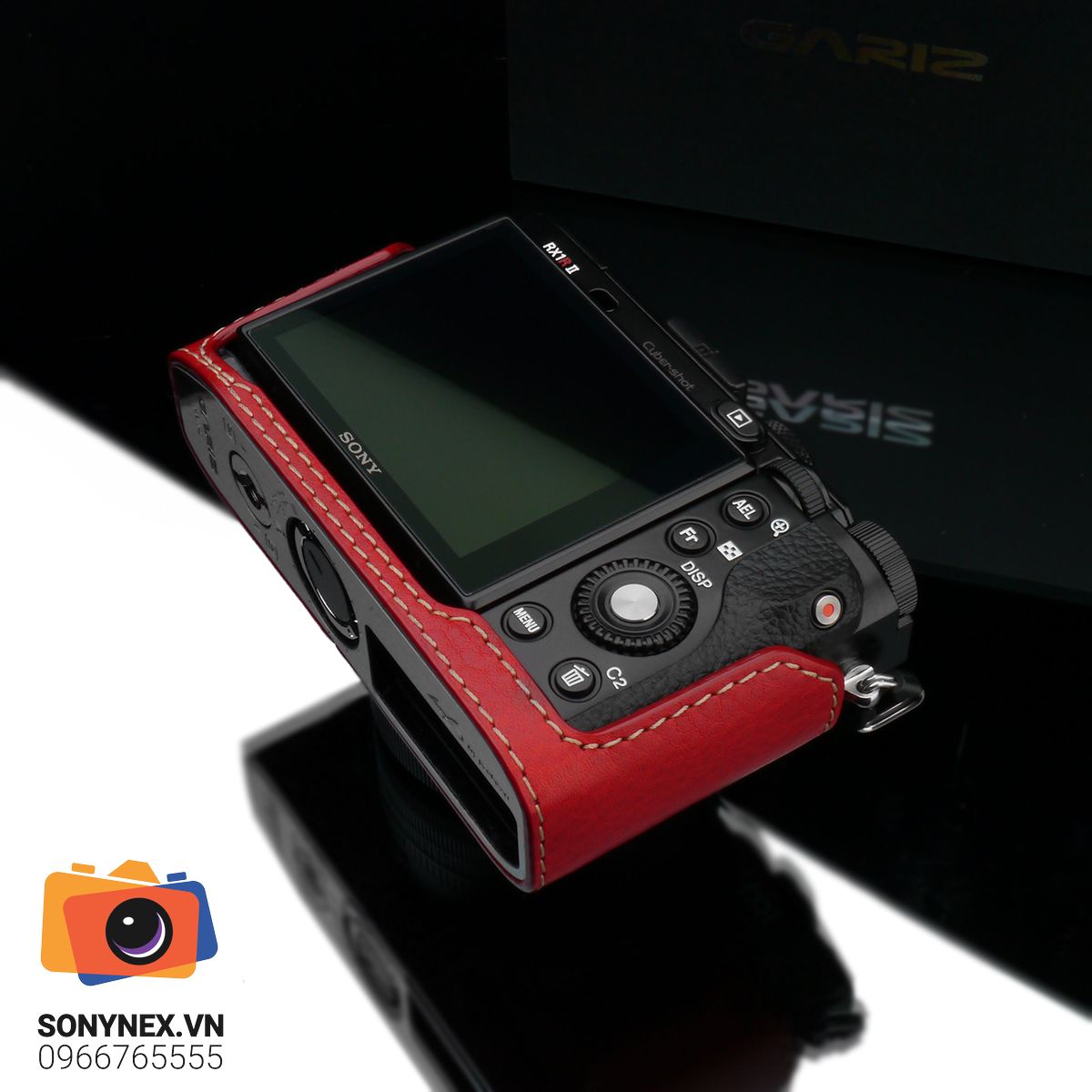 Bao da Sony RX1 / RX1R / RX1R2 Đỏ | Gariz | Chính hãng - cấu hình hộp sạc