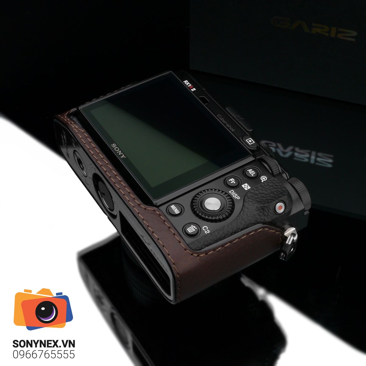 Bao da Sony RX1 / RX1R / RX1R2 Nâu Đậm | Gariz | Chính hãng - cấu hình hộp sạc