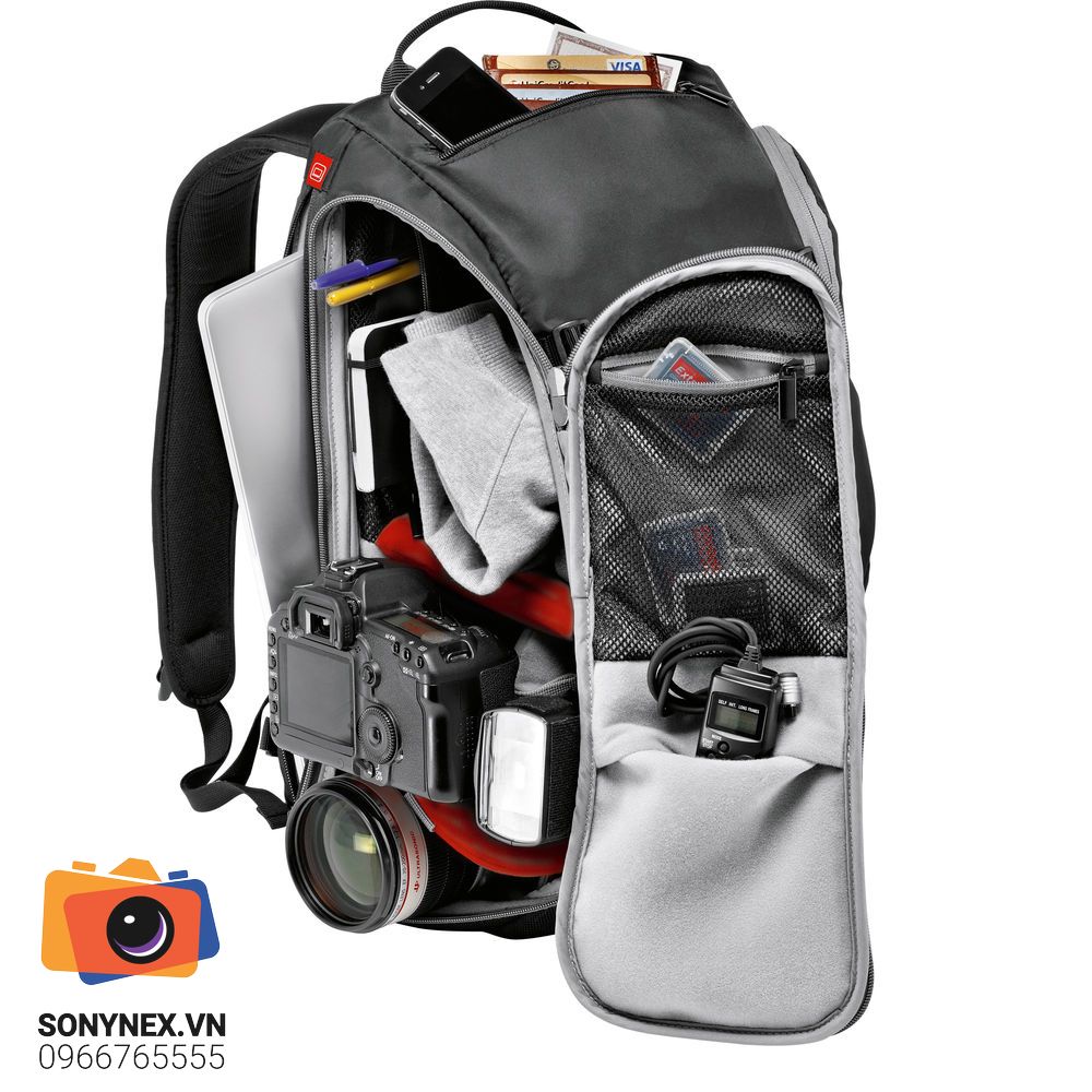 Balo máy ảnh Manfrotto Travel Backpack | Đen | Chính hãng