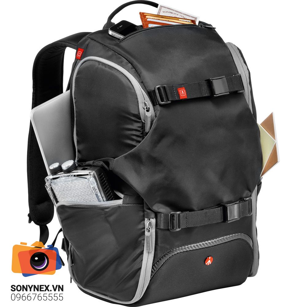 Balo máy ảnh Manfrotto Travel Backpack | Đen | Chính hãng