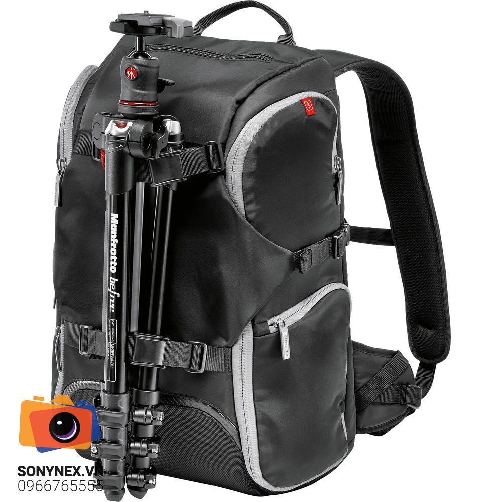 Balo máy ảnh Manfrotto Travel Backpack | Đen | Chính hãng