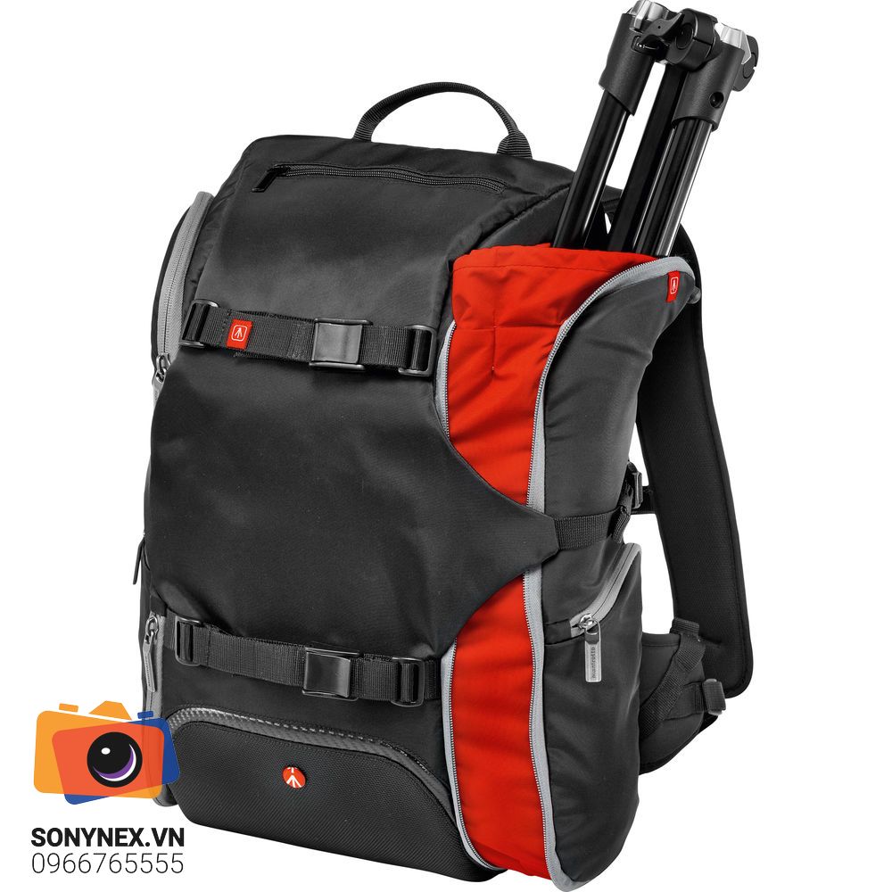 Balo máy ảnh Manfrotto Travel Backpack | Đen | Chính hãng - khả năng kết nối thiết bị