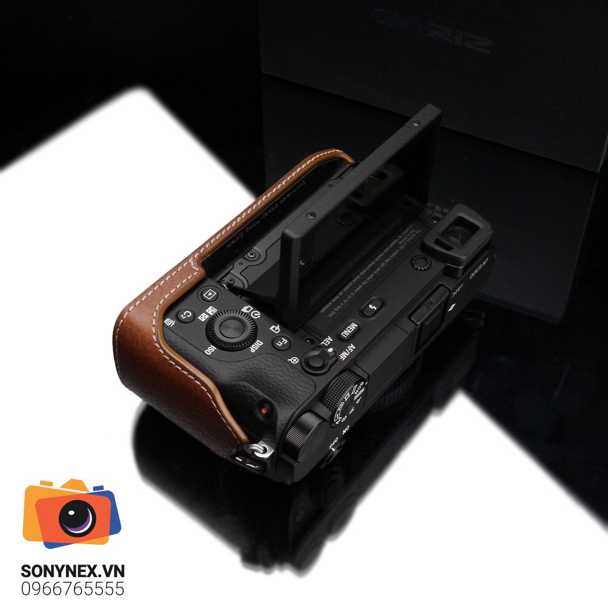 Bao da Sony A6300/A6400 Nâu Nhạt | Gariz | Hàng Nhập khẩu