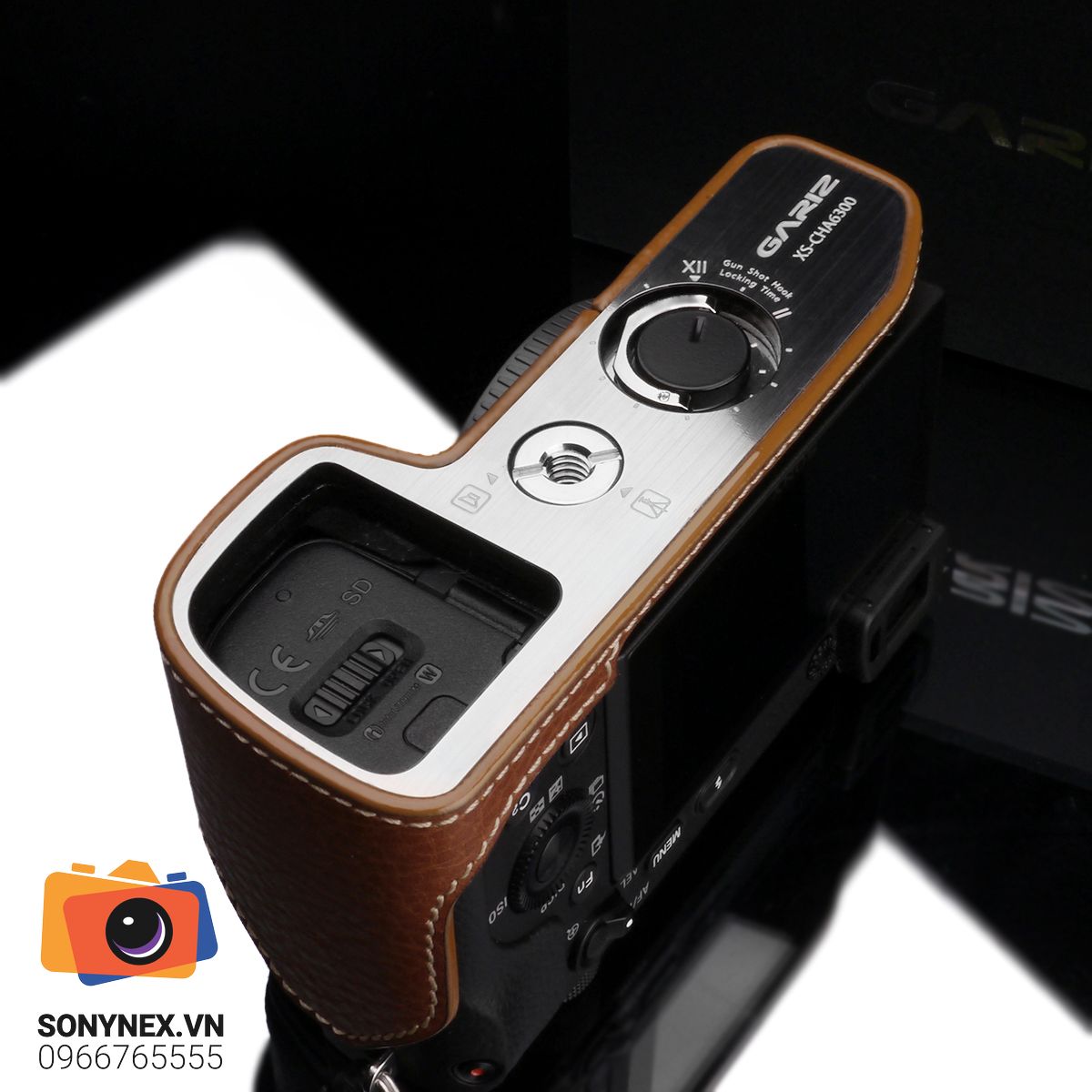 Bao da Sony A6300/A6400 Nâu Nhạt | Gariz | Chính hãng - khả năng kết nối thiết bị
