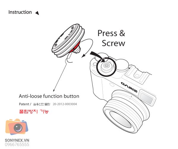 Soft Button Gariz (Kim loại) | Xoáy gen Đỏ | Chính hãng - cấu hình hộp sạc