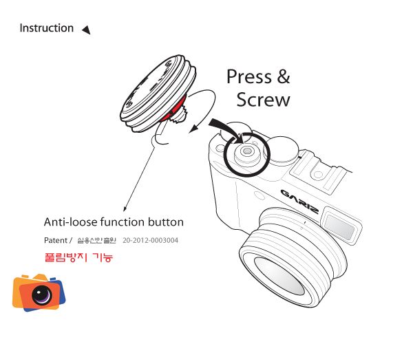 Soft Button Gariz (Kim loại) | Xoáy gen Đỏ | For Sony | Hàng Nhập khẩu