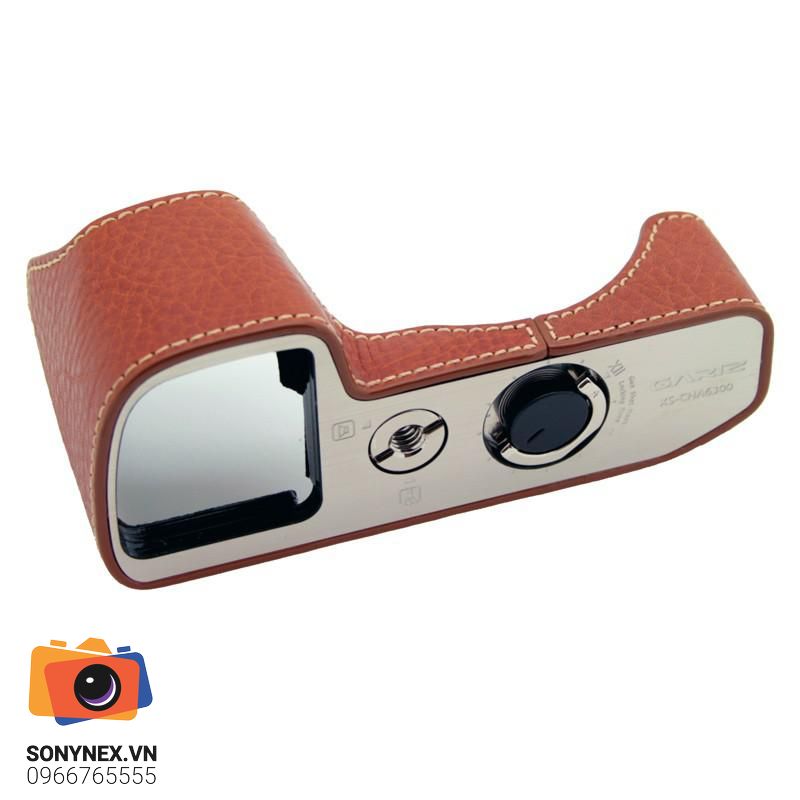 Bao da Sony A6300/A6400 Nâu Nhạt | Gariz | Chính hãng - thiết kế và phụ kiện