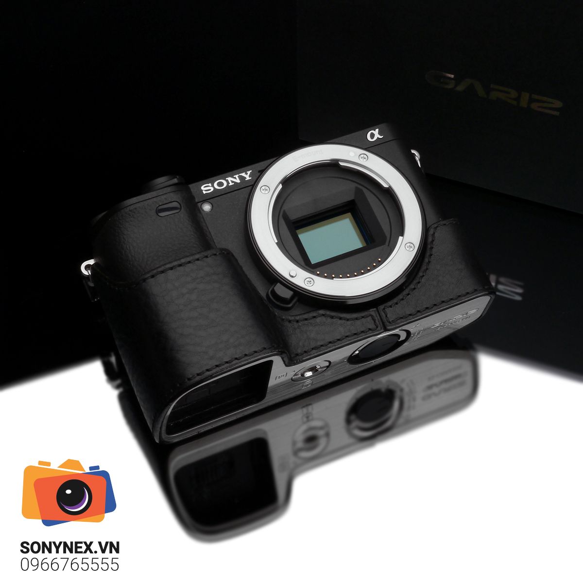 Bao da Sony A6300/A6400 Đen | Gariz | Hàng Nhập khẩu