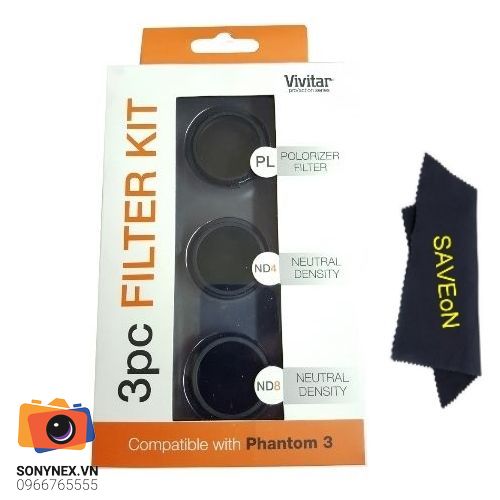 Kính lọc Filter Vivitar 3pc for Phantom 3/4 | Hàng nhập khẩu