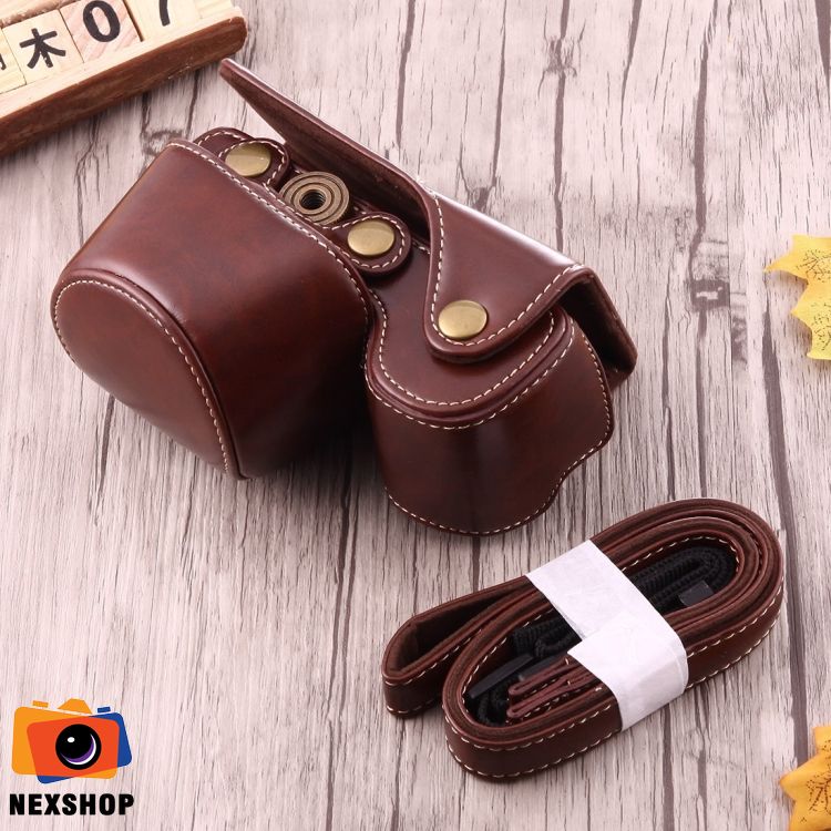 Bao da Sony A6000/A6300 Nâu Đậm | Hàng Nhập khẩu Chính hãng - thiết kế và phụ kiện