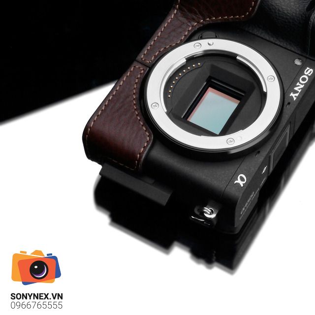 Bao da Sony A6500 Nâu đậm | Gariz | Hàng Nhập khẩu