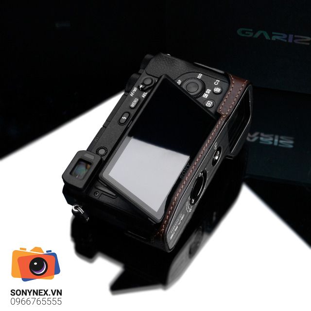 Bao da Sony A6500 Nâu đậm | Gariz | Hàng Nhập khẩu