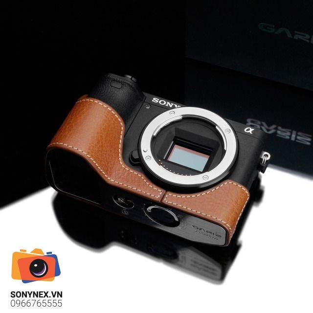 Bao da Sony A6500 Nâu Nhạt | Gariz | Hàng Nhập khẩu