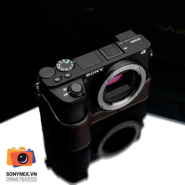 Bao da Sony A6500 Nâu đậm | Gariz | Hàng Nhập khẩu