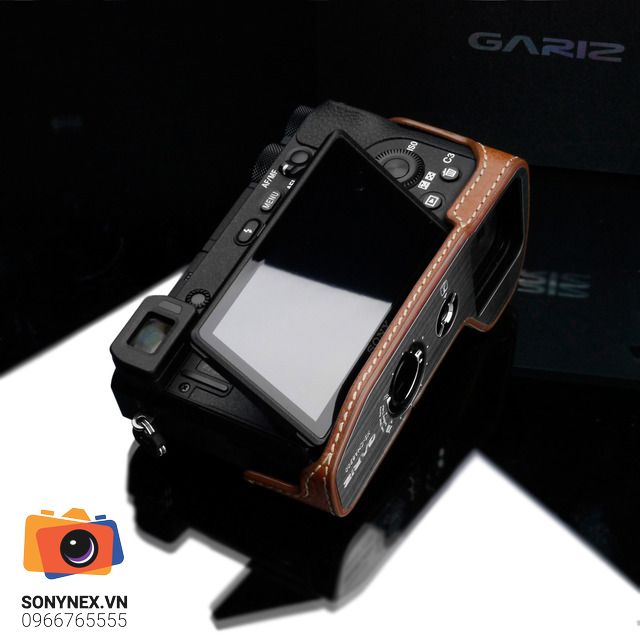 Bao da Sony A6500 Nâu Nhạt | Gariz | Hàng Nhập khẩu