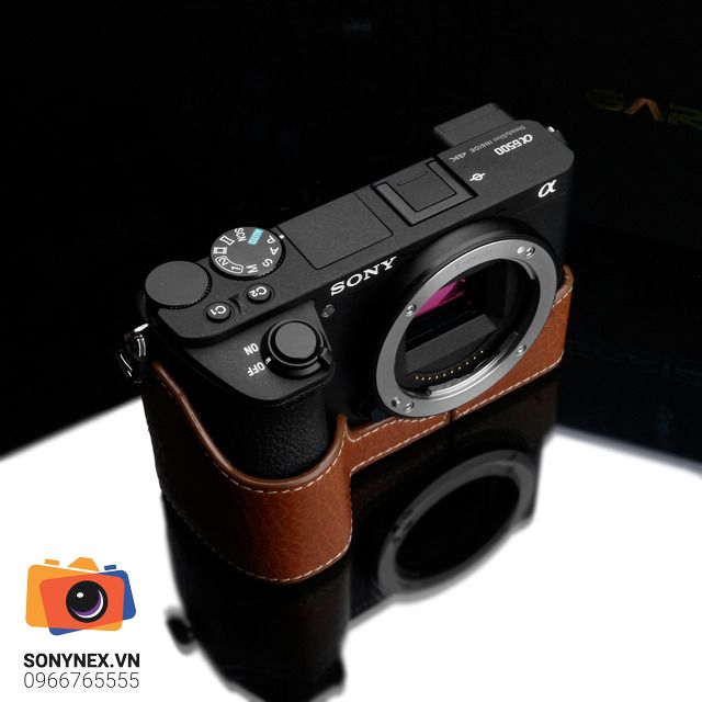 Bao da Sony A6500 Nâu Nhạt | Gariz | Hàng Nhập khẩu