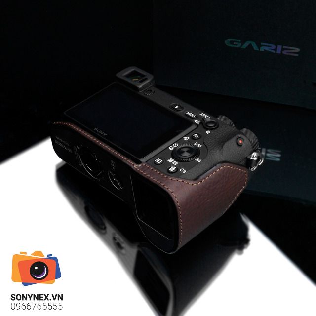 Bao da Sony A6500 Nâu đậm | Gariz | Hàng Nhập khẩu