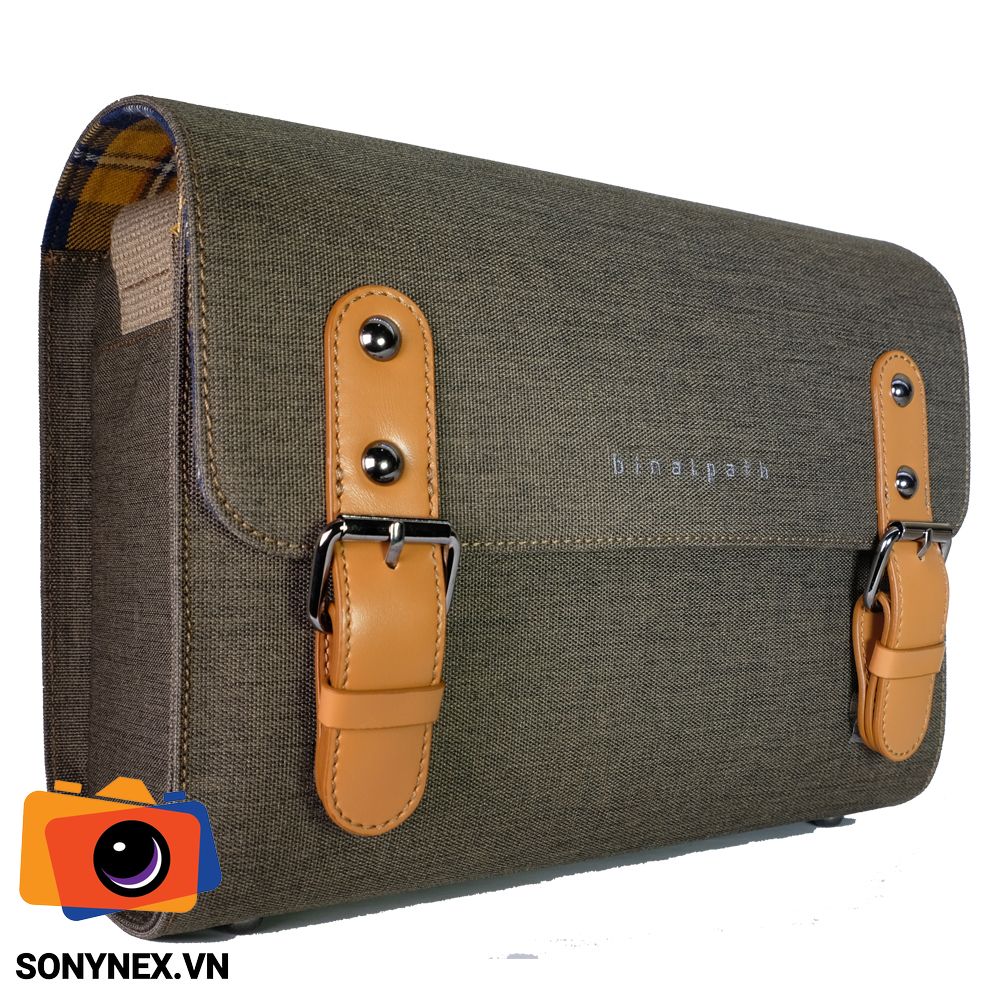 Túi BinalPath Gariz Size M Kaki | Chính hãng - mặt sau và phụ kiện đi kèm