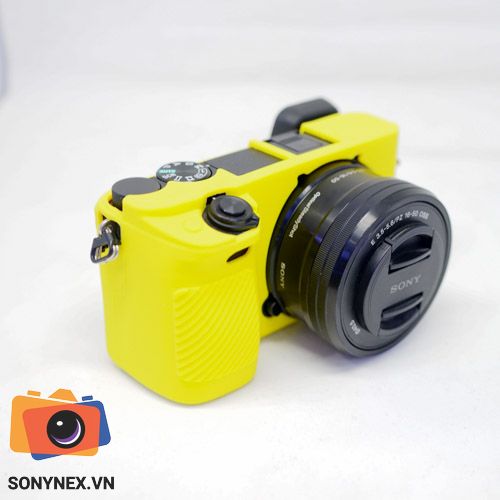 Bao Silicon Sony A6000/A6300/A6100/A6400 Vàng | Chính hãng - cấu hình hộp sạc