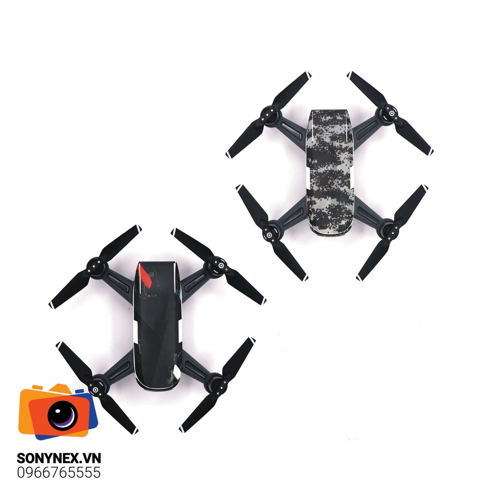 Decal 6 màu cho DJI Spark | Hàng nhập khẩu | Chính hãng - mặt sau và phụ kiện đi kèm