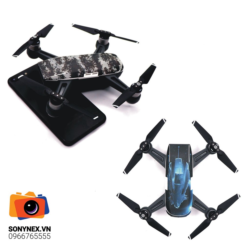 Decal 6 màu cho DJI Spark | Hàng nhập khẩu | Chính hãng - cấu hình hộp sạc
