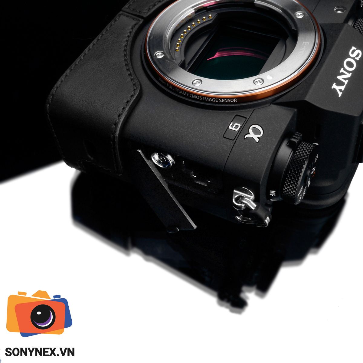 Bao da Sony A7M3/A7R3/A9 Đen | Gariz | Chính hãng - mặt sau và phụ kiện đi kèm