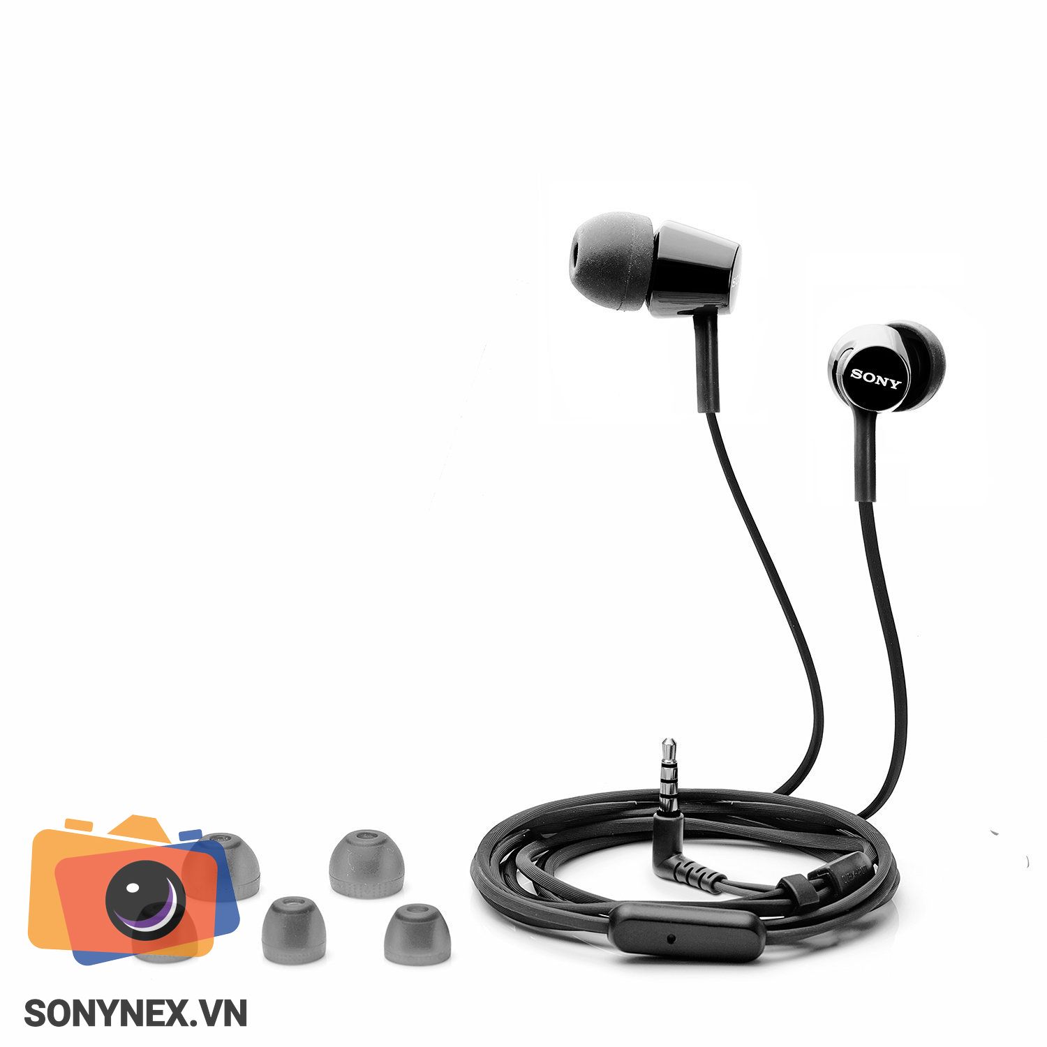 Tai nghe Sony In-ear MDR-EX155AP | Chính hãng | Đen