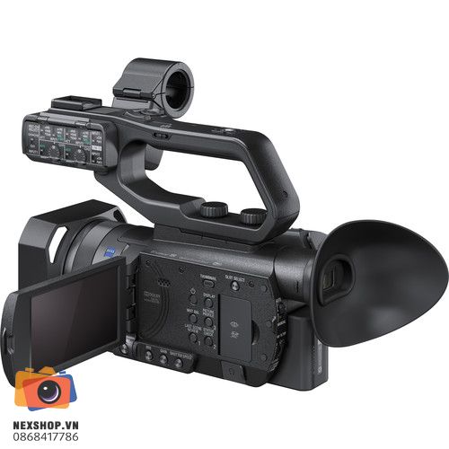 Máy quay chuyên nghiệp Sony X70 | Chính hãng - mặt sau và phụ kiện đi kèm