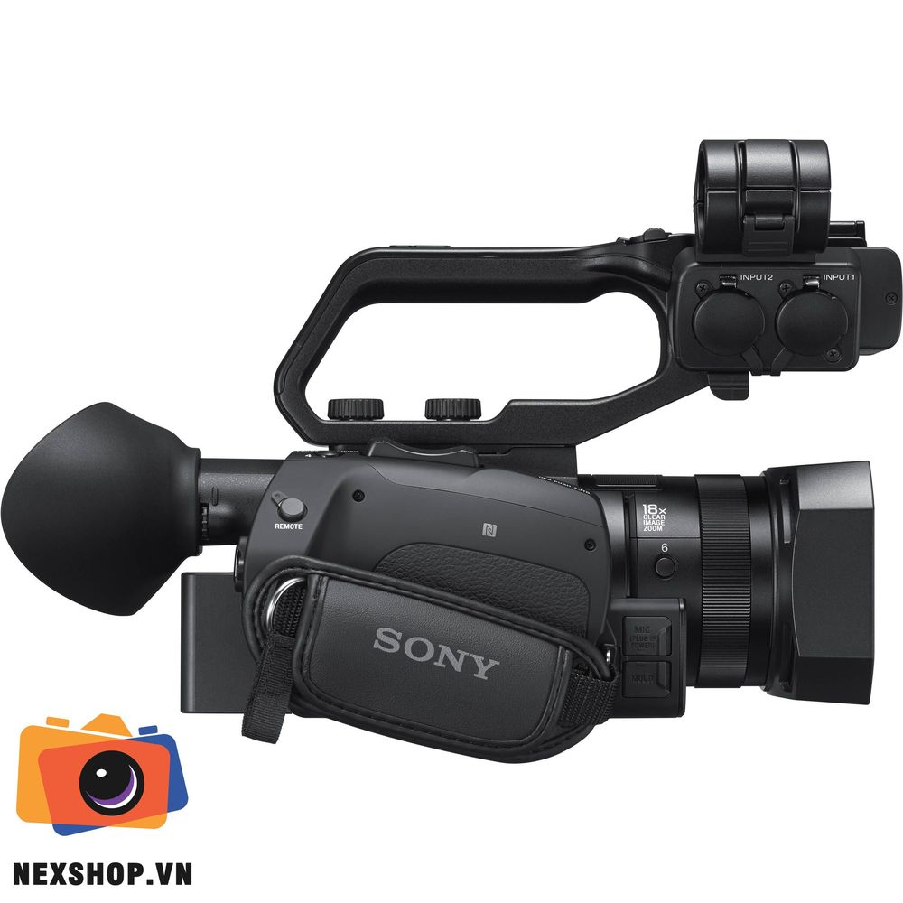 Máy quay chuyên nghiệp Sony NX80 | Chính hãng - mặt sau và phụ kiện đi kèm