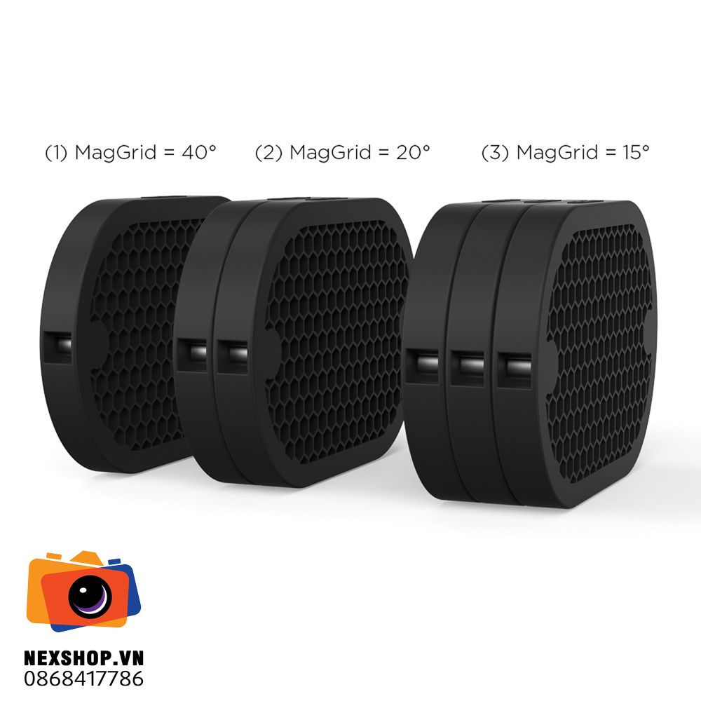 Tấm tổ ong cho đèn Flash Magmod MagGrid | Chính hãng - cấu hình hộp sạc