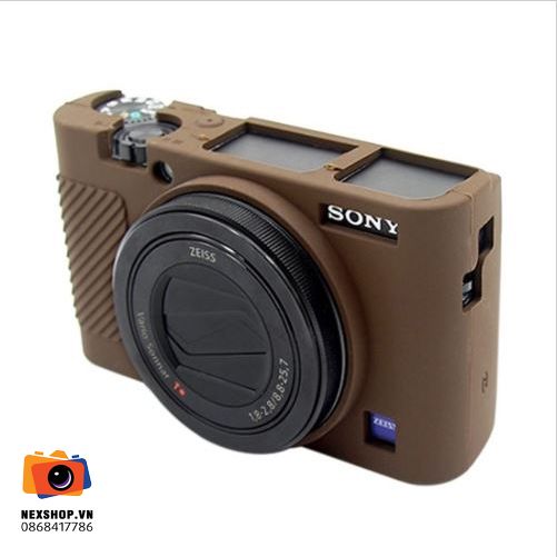 Bao Silicon máy ảnh Sony Rx100M3 - Rx100M4 - Rx100M5 | Nâu | Nhập khẩu