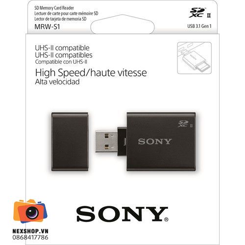 Đầu đọc thẻ UHS-II SD tốc độ cao Sony MRW-S1 | Hàng Chính hãng