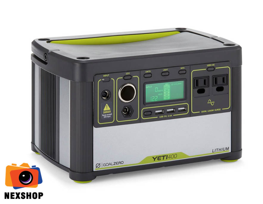 Trạm sạc dự phòng Goal Zero Yeti 400 Lithium 428Wh chân ra USB, 12V, 220V | Chính hãng