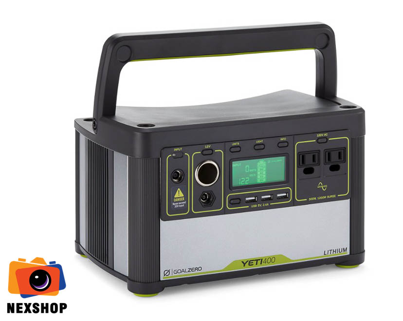 Trạm sạc dự phòng Goal Zero Yeti 400 Lithium 428Wh chân ra USB, 12V, 220V | Chính hãng