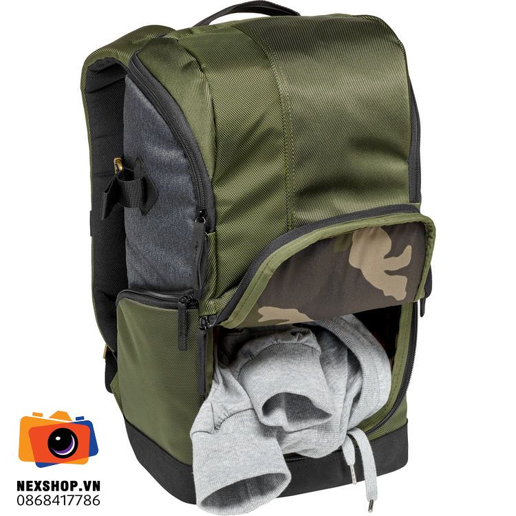 Balo máy ảnh và laptop Manfrotto Street CSC Backpack | Chính hãng - mặt sau và phụ kiện đi kèm