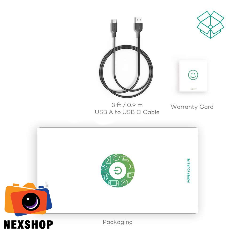 Dây USB-C RAVPower 0.9M | Chính hãng - thiết kế và phụ kiện