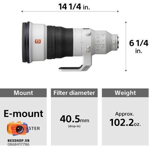 Sony FE 400mm F2.8 GM OSS | Chính hãng