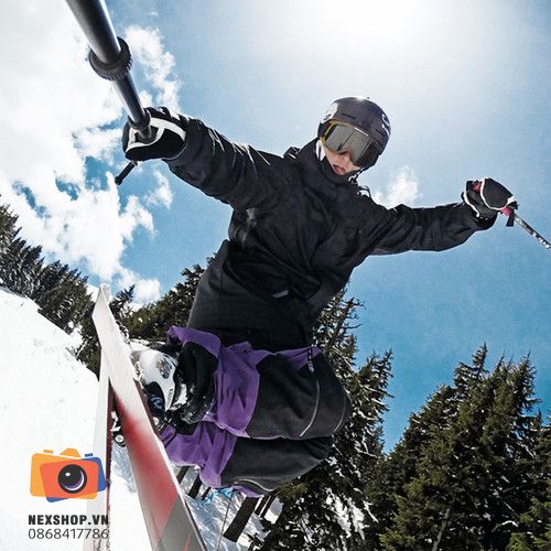 Gậy Cầm Tay Sandmarc Pole Black Edition Cho GoPro | Chính Hãng - mặt sau và phụ kiện đi kèm