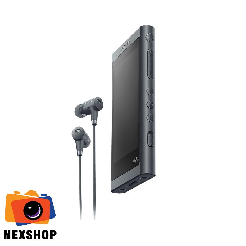 Máy nghe nhạc Sony Walkman NW-A55 | Chính hãng | Đen xám - mặt sau và phụ kiện đi kèm