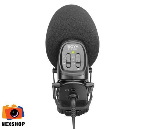 Mic thu âm Boya BY-BM3031 | Chính hãng - mặt sau và phụ kiện đi kèm