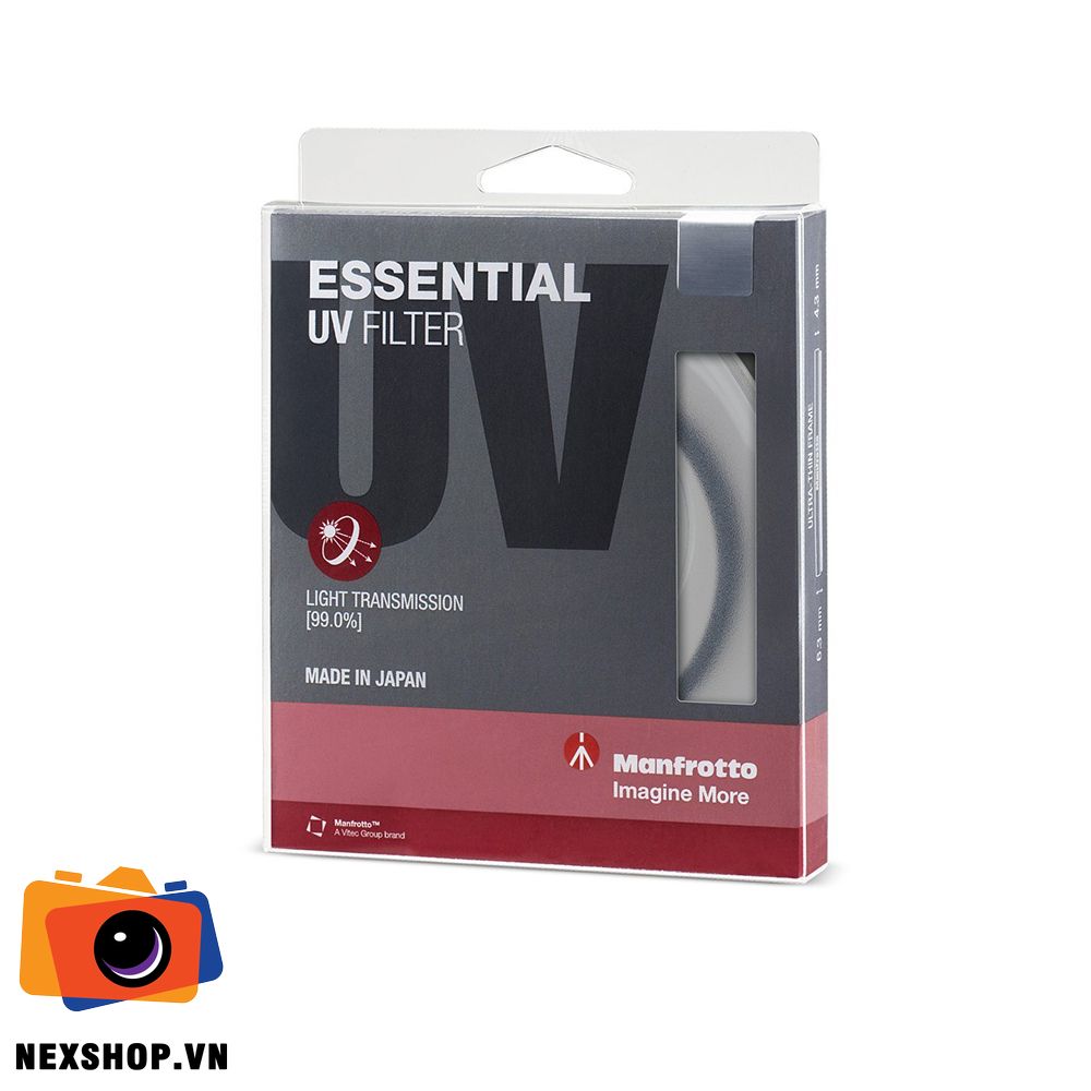 Kính lọc Manfrotto Essential UV | Phi 67mm | Chính hãng - thiết kế và phụ kiện