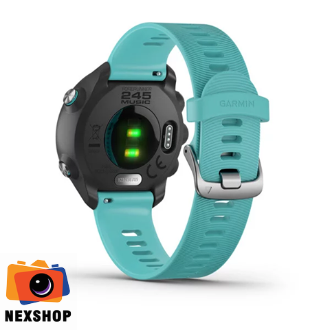 Đồng hồ sức khỏe Garmin Forerunner 245 Music | Black/Aqua | Chính hãng