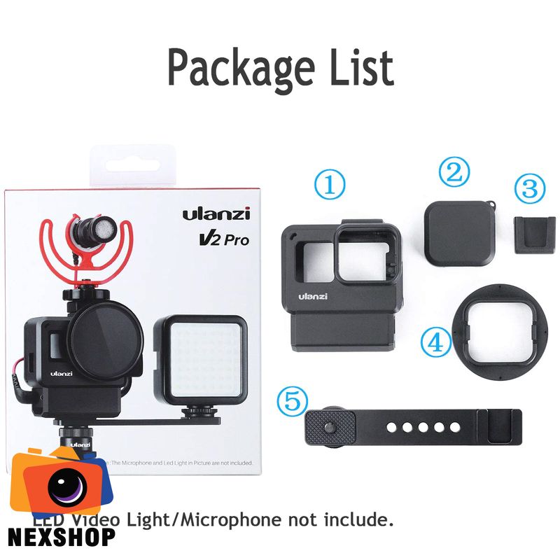 Ngàm mở rộng Ulanzi hỗ trợ MIC rời & Adapter GoPro Hero | Chính h - cấu hình hộp sạc
