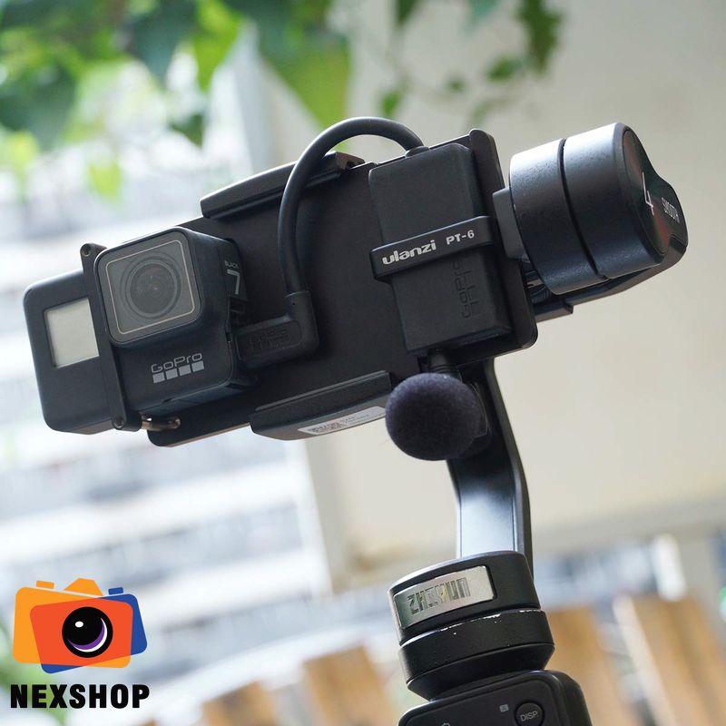 Ngàm Gắn GoPro vào Gimbal Chống Rung | Chính Hãng - mặt sau và phụ kiện đi kèm