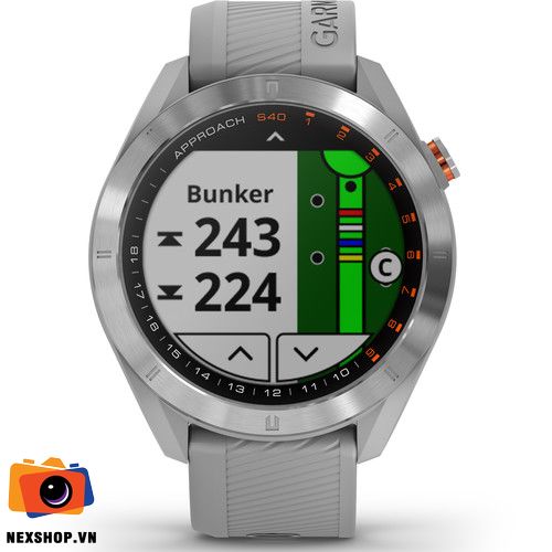 Vòng đep tay theo dõi sức khỏe Garmin Appproach S40 Golf GPS | Màu Xám | Chính hãng