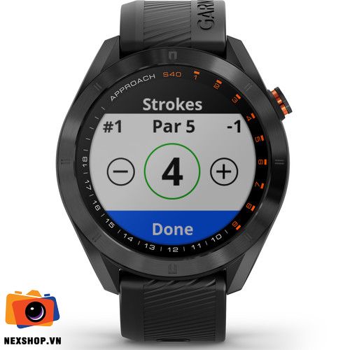 Vòng đep tay theo dõi sức khỏe Garmin Appproach S40 Golf GPS | Màu Đen | Chính hãng