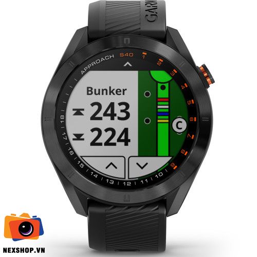 Vòng đep tay theo dõi sức khỏe Garmin Appproach S40 Golf GPS | Màu Đen | Chính hãng