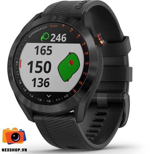 Vòng đep tay theo dõi sức khỏe Garmin Appproach S40 Golf GPS | Màu Đen | Chính hãng