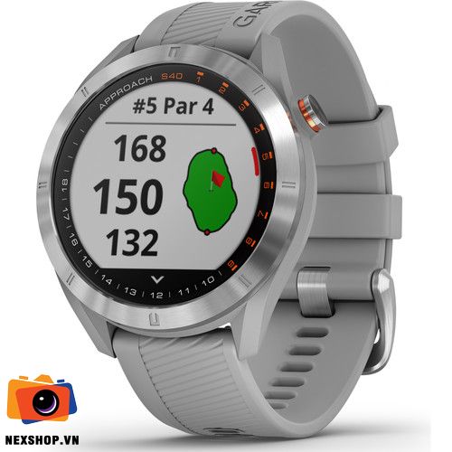 Vòng đep tay theo dõi sức khỏe Garmin Appproach S40 Golf GPS | Màu Xám | Chính hãng